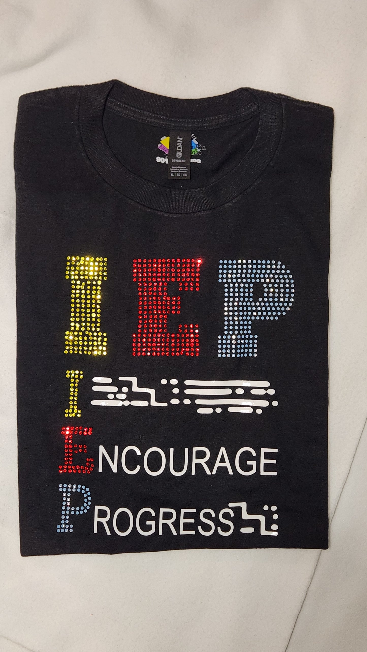 IEP I Encourage Progress quote for apparel, mugs and a variety of items.