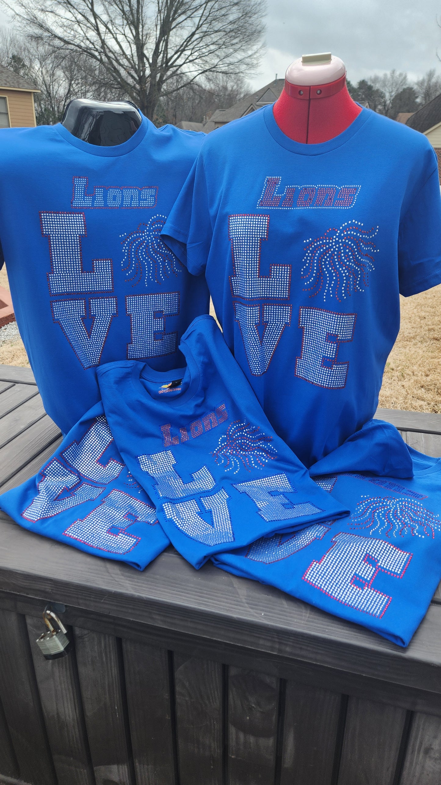 Harding Lions LOVE Rhinestone Shirt