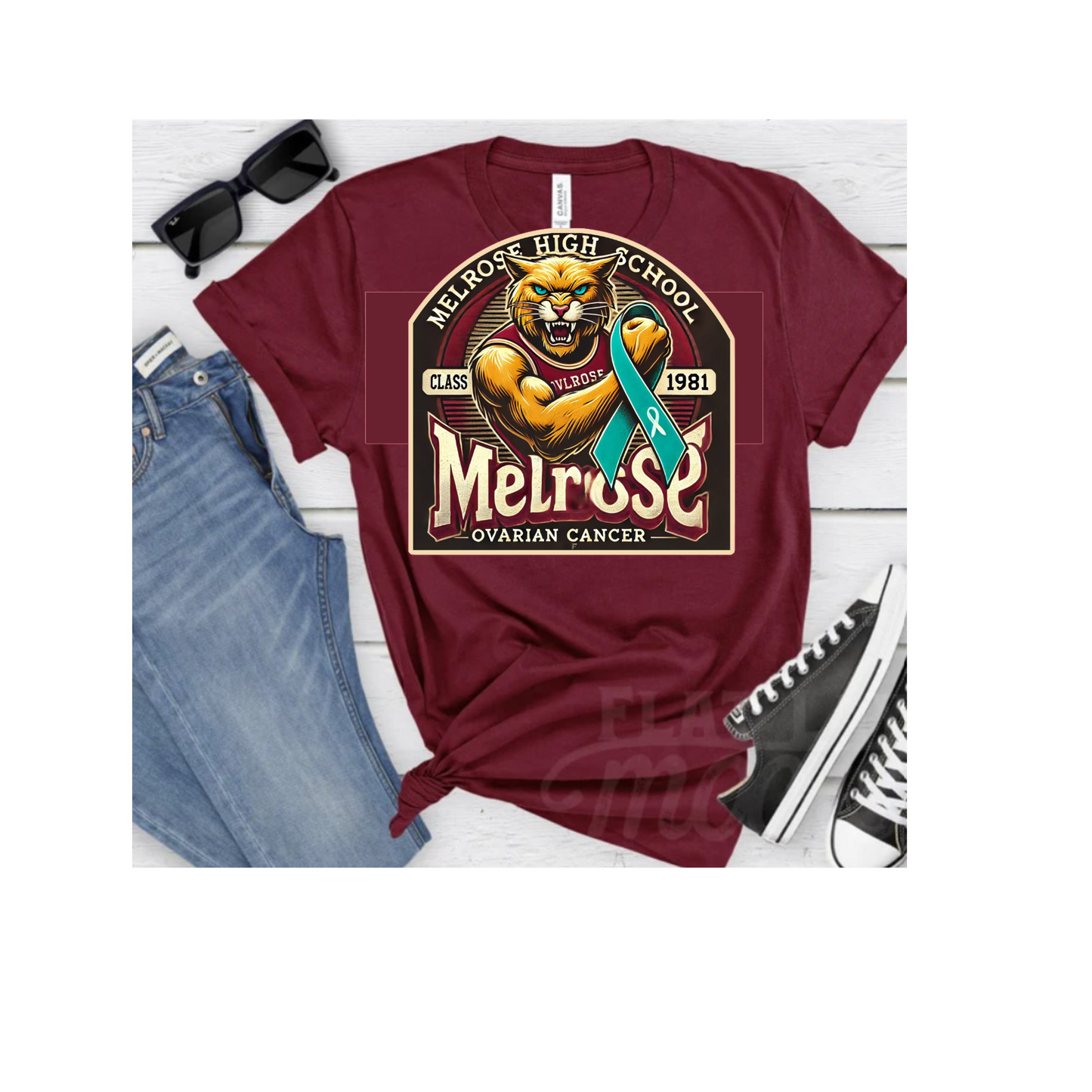 Melrose High School Ovarian Cancer Shirt