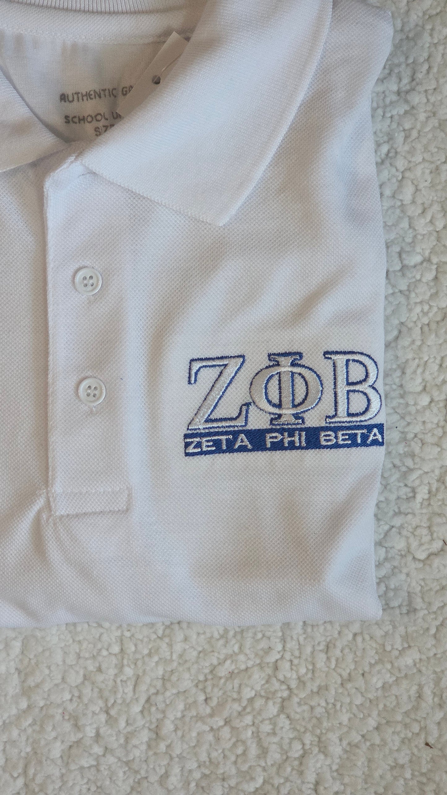 Zeta Phi Beta Embroidered Design