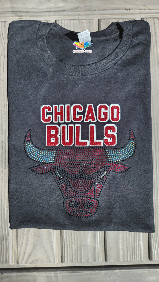 Chicago Bulls Rhinestone/HTV Tee