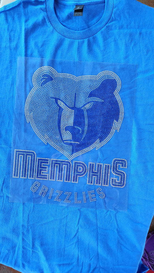 Memphis Grizzlies Rhinestone Tee/Crewneck Sweatshirt/Hooded Sweatshirt