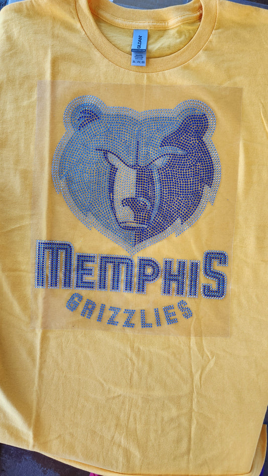 Memphis Grizzlies Rhinestone Tee/Crewneck Sweatshirt/Hooded Sweatshirt