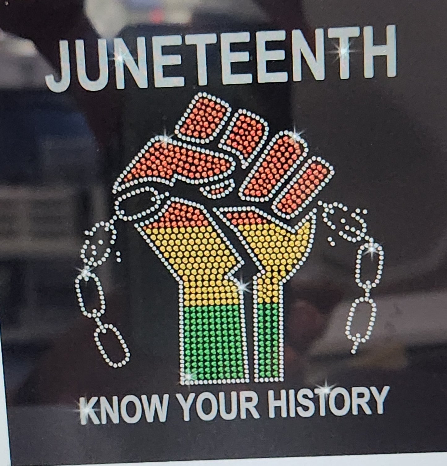 Juneteenth Know Your History Rhinestone Tee