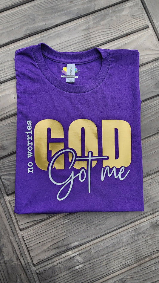 No Worries God Got Me Tee (HTV)
