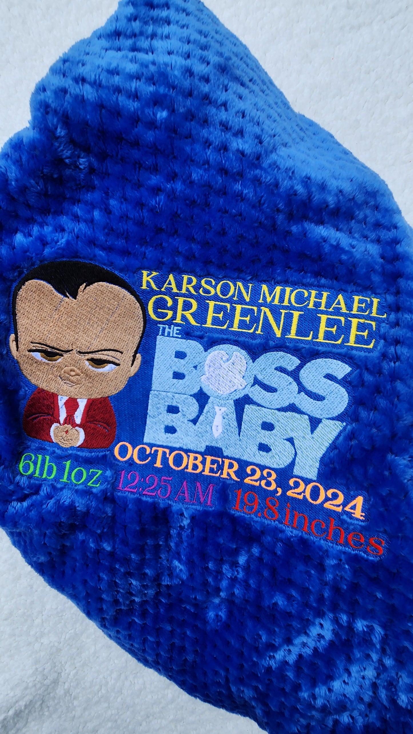 Custom Boss Baby Blanket