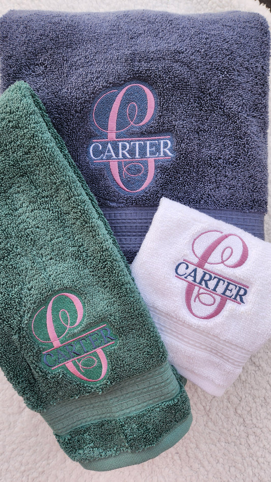 Custom Monogrammed Towels