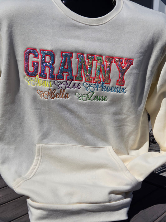 Granny Applique Crewneck