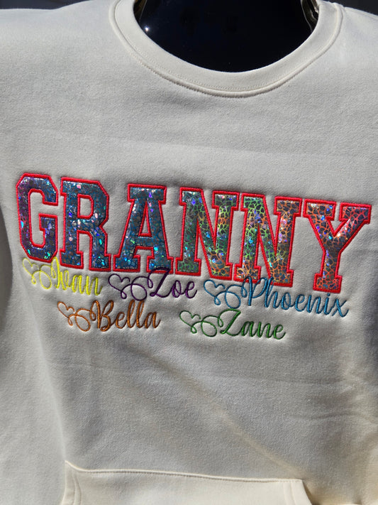 Granny Applique Crewneck