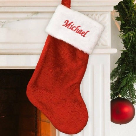 Christmas Stockings with Soft White Cuffs