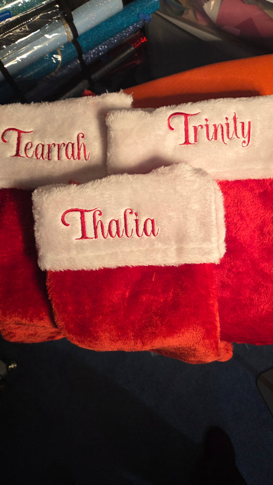 Embroidered Christmas Stocking