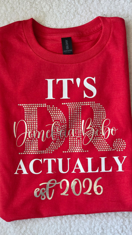 It's Dr. Actually Rhinestone Tee