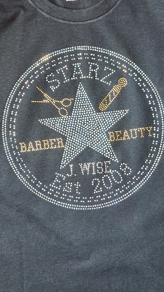 Starz Barber & Beauty Rhinestone Tee