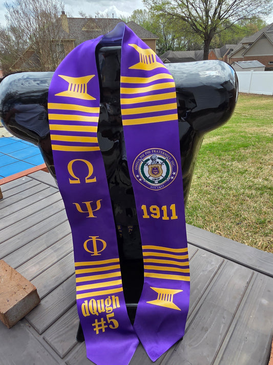 Custom Grad Stole -Dorian Eddy