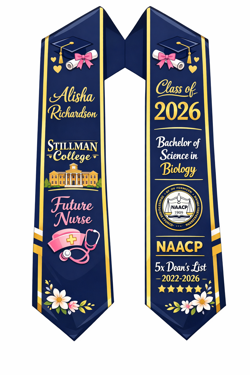 Custom College Grad Stole